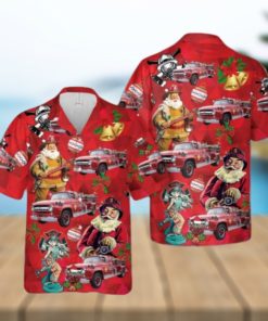 Ford Fire Engine Christmas Hawaiian Shirt Best Gift For Men And Women