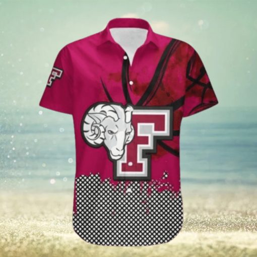 Fordham Rams Hawaii Shirt Basketball Net Grunge Pattern – NCAA