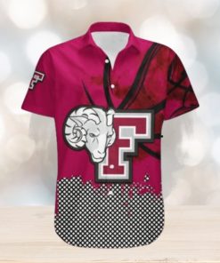 Fordham Rams Hawaii Shirt Basketball Net Grunge Pattern – NCAA