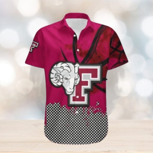 Fordham Rams Hawaii Shirt Basketball Net Grunge Pattern – NCAA