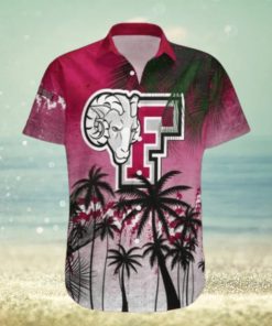 Fordham Rams Hawaii Shirt Coconut Tree Tropical Grunge – NCAA