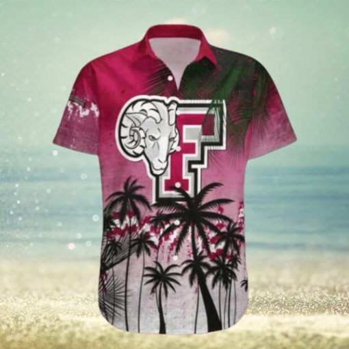 Fordham Rams Hawaii Shirt Coconut Tree Tropical Grunge – NCAA