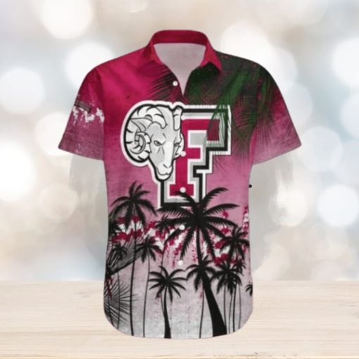 Fordham Rams Hawaii Shirt Coconut Tree Tropical Grunge – NCAA