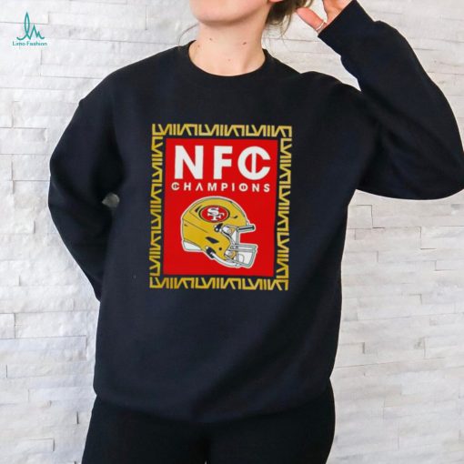 Francisco 49ers 2023 NFC Champions Helmet shirt