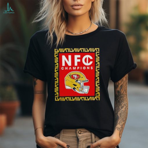 Francisco 49ers 2023 NFC Champions Helmet shirt