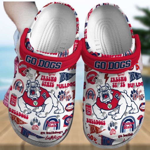 Fresno State Bulldogs NCAA Sport Crocs Crocband Clogs Shoes Comfortable For Men Women and Kids – Footwearelite Exclusive