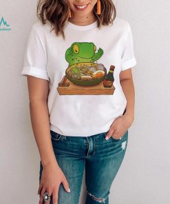 Frog making ramen art shirt