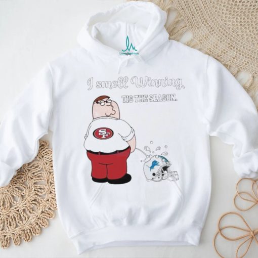 Funny 49ers I Smell Winning Tis The Season Detroit Lions Shirt