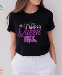 Funny Classy Sassy Camper Queen Rv Princess Girl Camping Womens Back Print T shirt