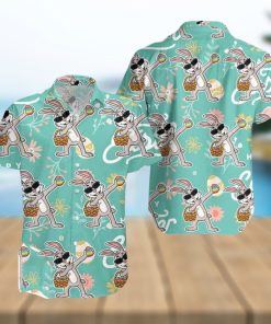 Funny Dabbing Bunny WitEgg Happy Easter Green Hawaiian Shirts