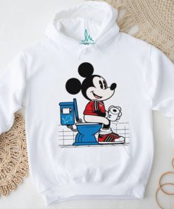 Funny Funny 49ers Mickey Mouse Sitting On Detroit Lions Toilet shirt