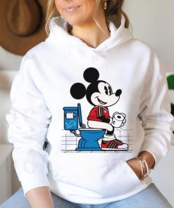 Funny Funny 49ers Mickey Mouse Sitting On Detroit Lions Toilet shirt