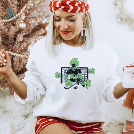 Funny Ice Hockey Shamrock Happy St Patricks Day Cool Gift T Shirt