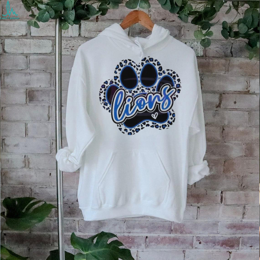 Funny Leopard Lions Paw Football Shirt Funny Leopard Lions Paw Football Shirt