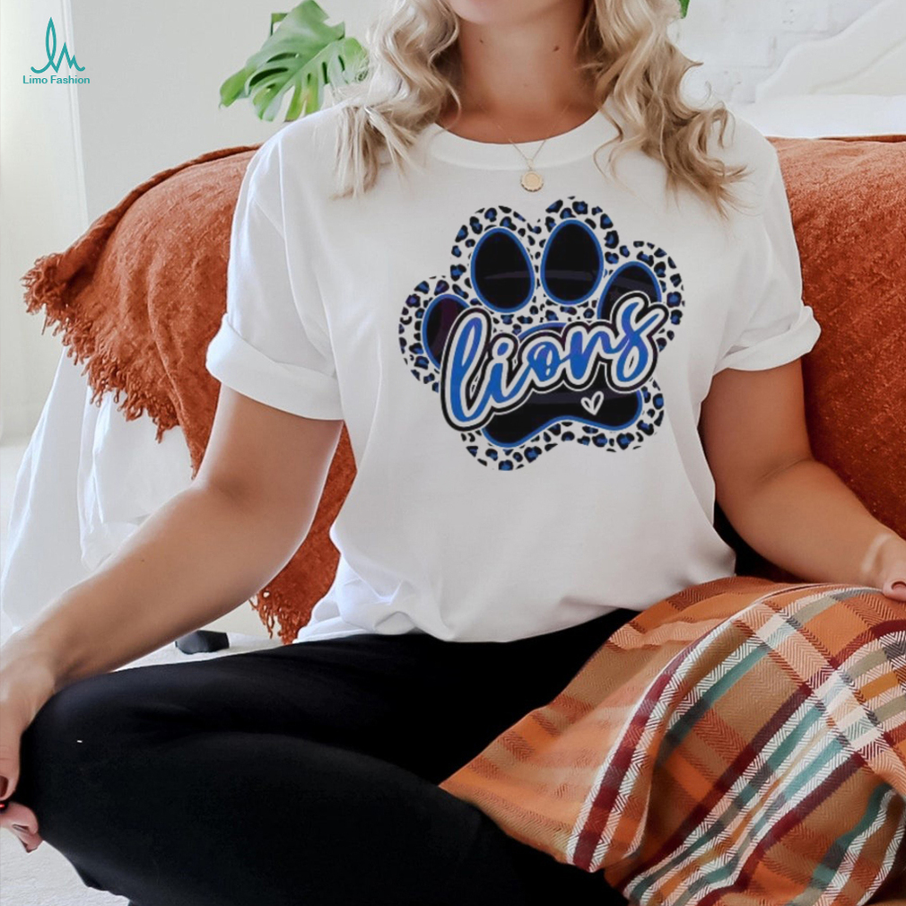 Funny Leopard Lions Paw Football Shirt Funny Leopard Lions Paw Football Shirt