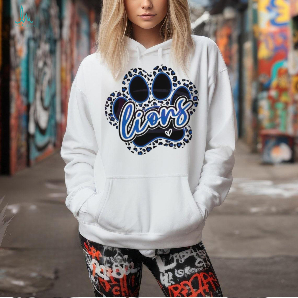 Funny Leopard Lions Paw Football Shirt Funny Leopard Lions Paw Football Shirt