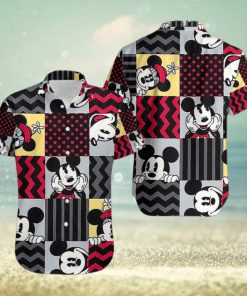 Funny Mickey Mouse Black And Red Hawaiian Shirt Style