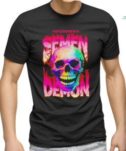 Funny Psychopedia Semen Demon skull smile shirt