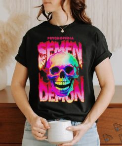 Funny Psychopedia Semen Demon skull smile shirt