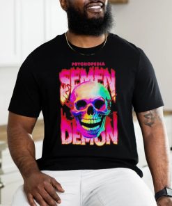 Funny Psychopedia Semen Demon skull smile shirt