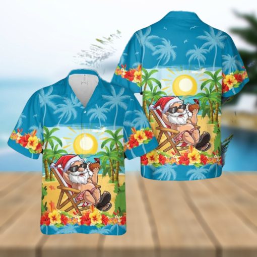 Funny Santa Christmas In July Vacation Hawaiian Shirt Vintage Gift