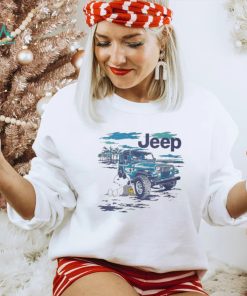 Funny Snoopy And Woodstock Car Jeep Holiday Shirt