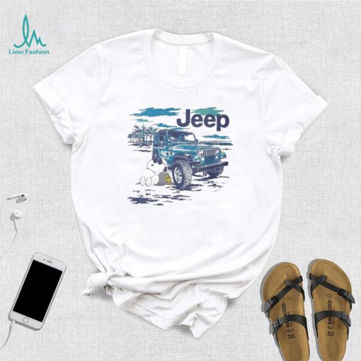 Funny Snoopy And Woodstock Car Jeep Holiday Shirt