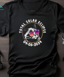 Funny Total Solar Eclipse April 8 2024 Sunglasses Cat Toddler Shirt