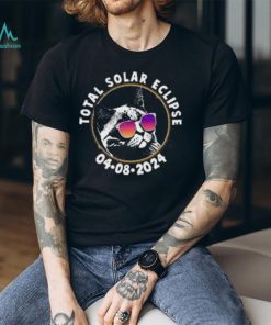 Funny Total Solar Eclipse April 8 2024 Sunglasses Cat Toddler Shirt