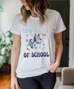 Funny bluey 100 days of school 2024 shirt