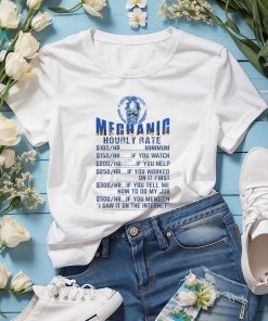 Funny mechanic hourly rate car auto repairman shirt
