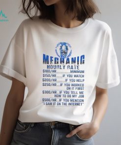 Funny mechanic hourly rate car auto repairman shirt