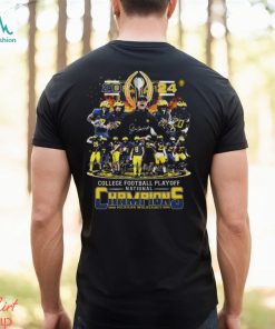 Funny michigan Wolverines all team 2024 national championship champions signatures shirt
