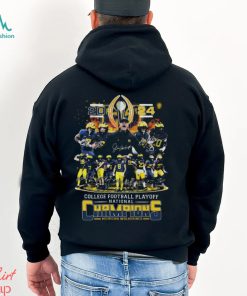 Funny michigan Wolverines all team 2024 national championship champions signatures shirt