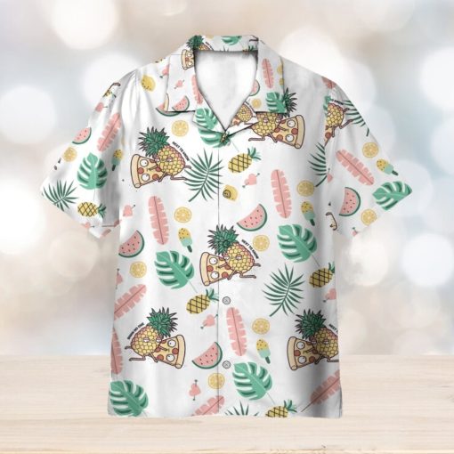 Fuuny Food Pizza Pineapple Need To Know 3D Hawaiian Shirt Summer Vaction Gift