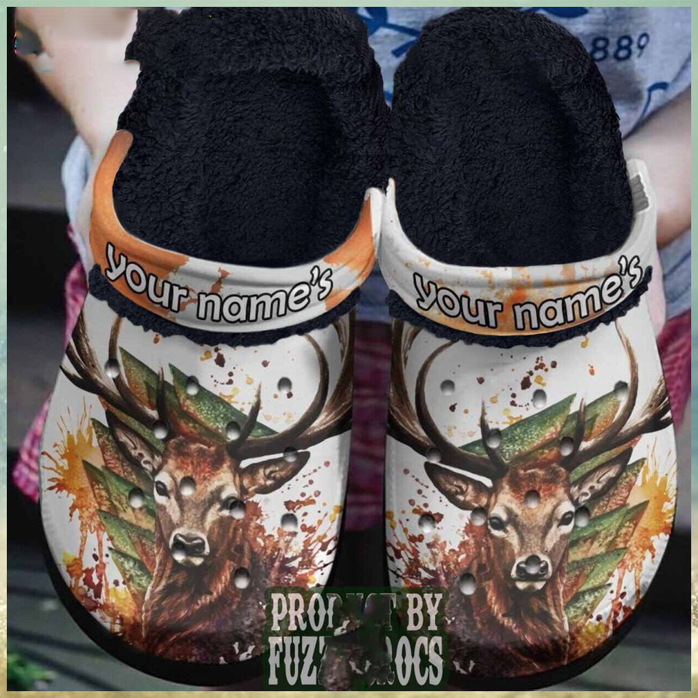FuzzyCrocs Face Deer Painting Crocs FuzzyCrocs Face Deer Painting Crocs