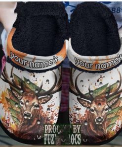 FuzzyCrocs Face Deer Painting Crocs