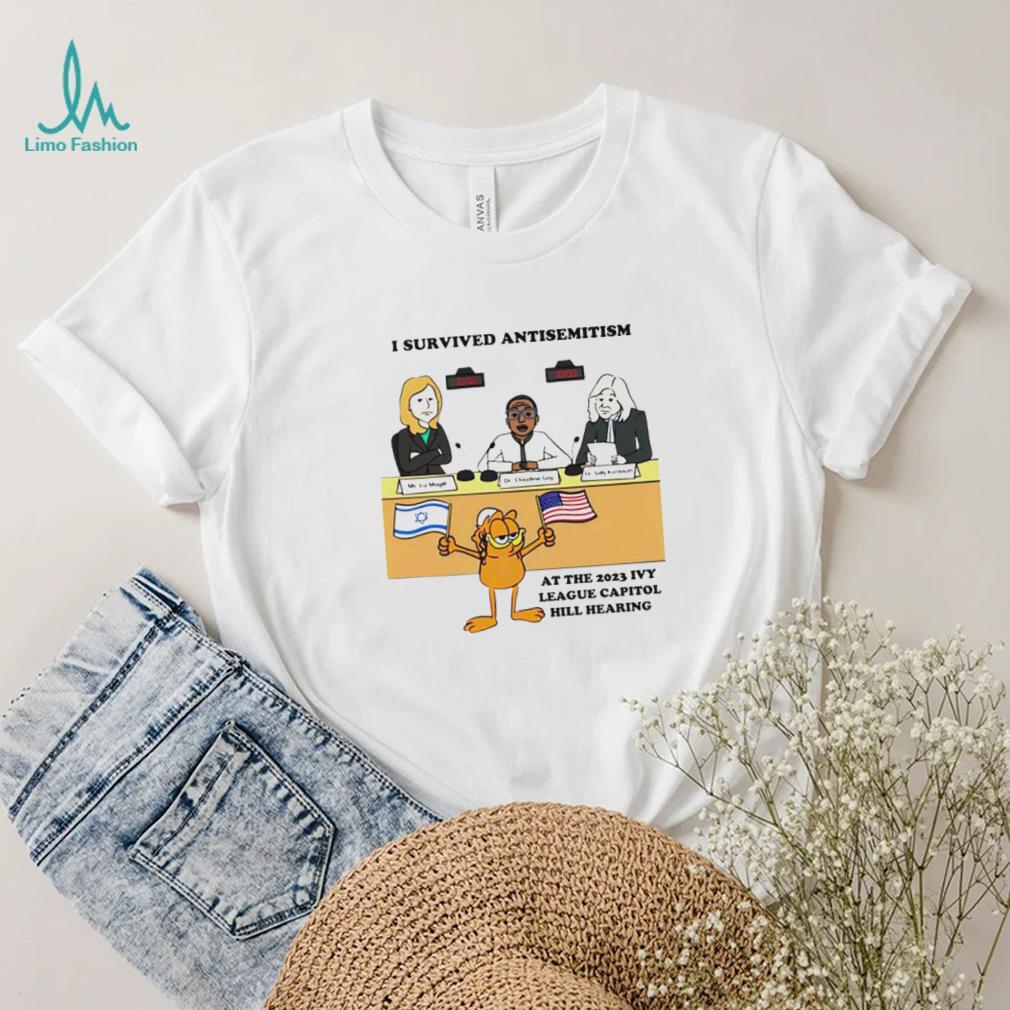 Garfield I survived antisemitism at the 2023 ivy league capitol hill hearing shirt Garfield I survived antisemitism at the 2023 ivy league capitol hill hearing shirt