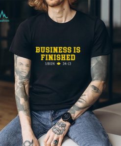 Gear Up for Victory! Celebrate Michigan’s triumph with our exclusive “Business Is Finished” Michigan shirt