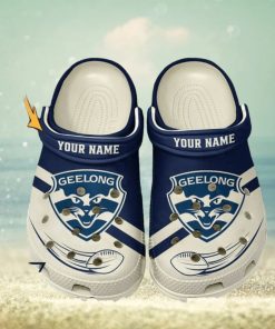 Geelong Football Club AFL Classic Custom Name Crocs Clogs Shoes