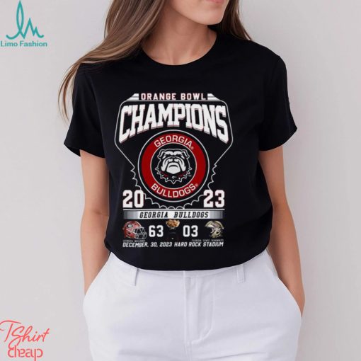 Georgia Bulldogs 2023 Orange Bowl Champs T Shirt