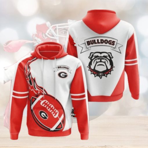 Georgia Bulldogs Fireball Heat 3D Hoodie College Gifts