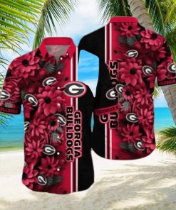 Georgia Bulldogs Flower Hawaii Shirt For Fans, Custom Summer Football Shirts