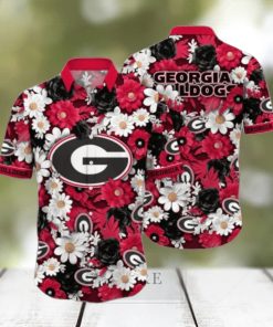 Georgia Bulldogs Flower Hawaii Shirt Summer Football Shirts Style Gift