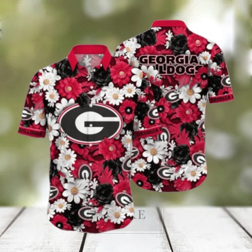 Georgia Bulldogs Flower Hawaii Shirt Summer Football Shirts Style Gift