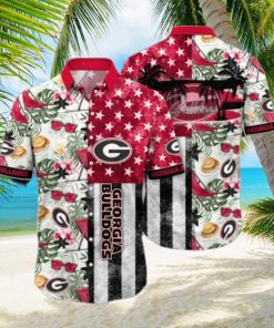 Georgia Bulldogs Flower NFL Hawaii Shirt Summer Football Shirts Style Gift