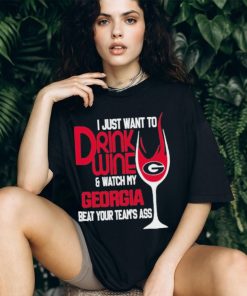 Georgia Bulldogs I Just Want To Drink Wine Shirt