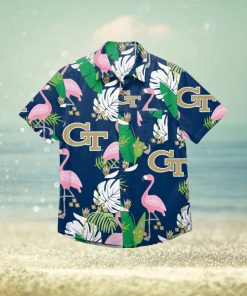 Georgia Tech Yellow Jackets Floral Hawaiian Shirt