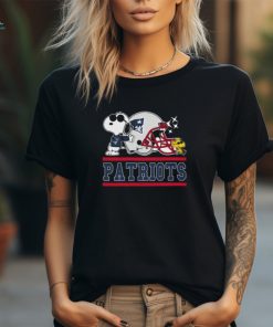 Get Here The New England Patriots Joe Cool and Woodstock Snoopy Mashup Shirts