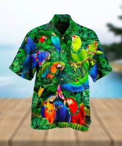 Get Now Awesome Parrots Tropical Green Hawaiian Shirts